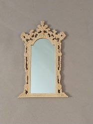 Miniature Dollhouse 1/12th Scale Vintage Overmantle Mirror