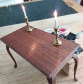 Miniature Dollhouse Brass Colonial Candlestick pr elect.