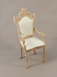 Miniature Dollhouse 1/12th Scale Vintage Versailles Arm Chair