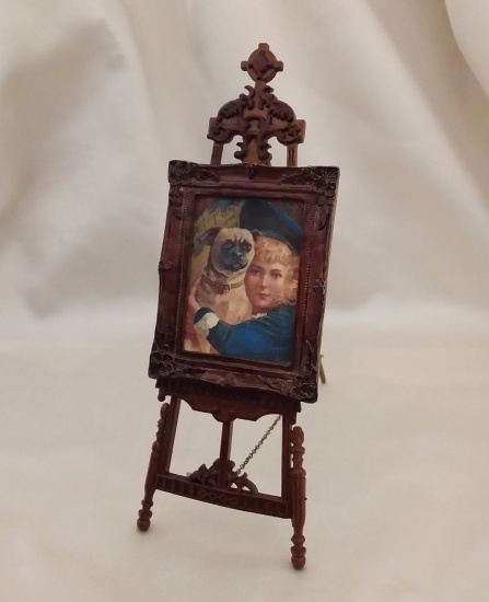 Miniature Dollhouse Framed Victorian Print of Boy - Click Image to Close