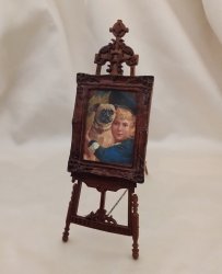 Miniature Dollhouse Framed Victorian Print of Boy