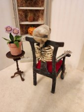 Miniature Dollhouse 1/12th Scale Skeleton Chair