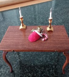 Miniature Dollhouse Brass Candlestick Pr. Elect.