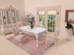 Miniature Dollhouse 1/12th Scale 6 pc. Dining Room Set