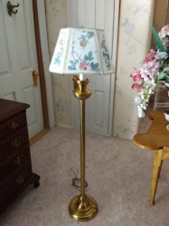 Miniature Dollhouse Brass Candlestick Floor Lamp