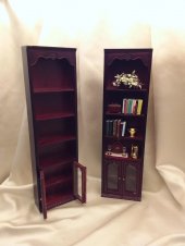 Miniature Dollhouse 1/12th Scale Bookshelf Cabinets